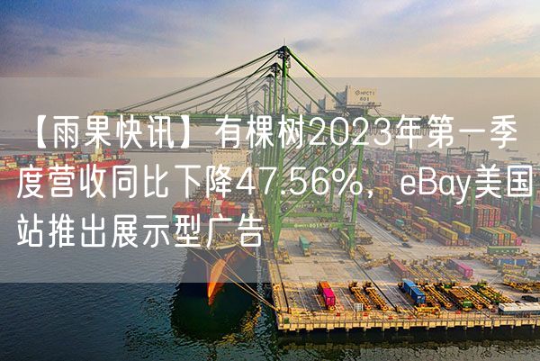 有棵树2023年第一季度营收同比下降47.56%，eBay美国站推出展示型广告