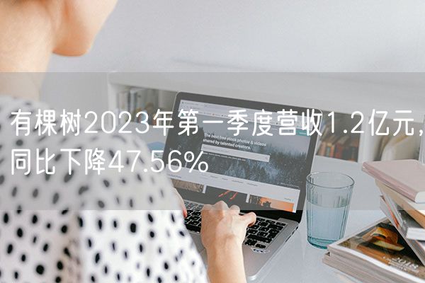 有棵树2023年第一季度营收1.2亿元，同比下降47.56%