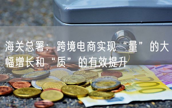 海关总署：跨境电商实现“量”的大幅增长和“质”的有效提升