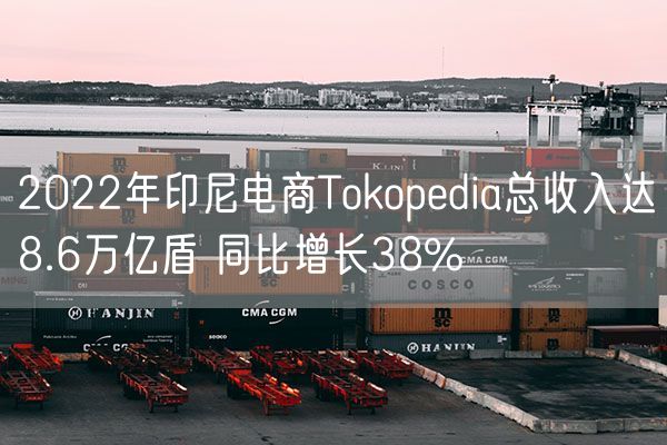 2022年印尼电商Tokopedia总收入达8.6万亿盾 同比增长38%