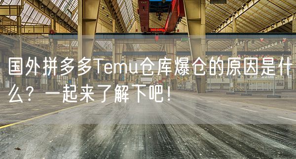 国外拼多多Temu仓库爆仓的原因是什么？一起来了解下吧！