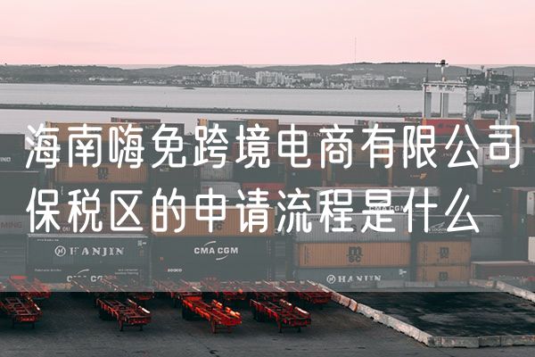 海南嗨免跨境电商有限公司保税区的申请流程是什么 