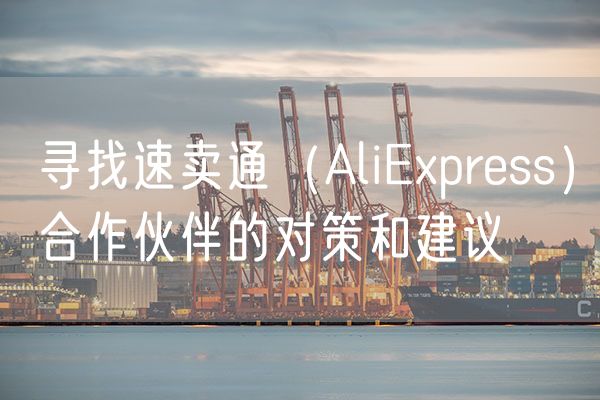 寻找速卖通（AliExpress）合作伙伴的对策和建议