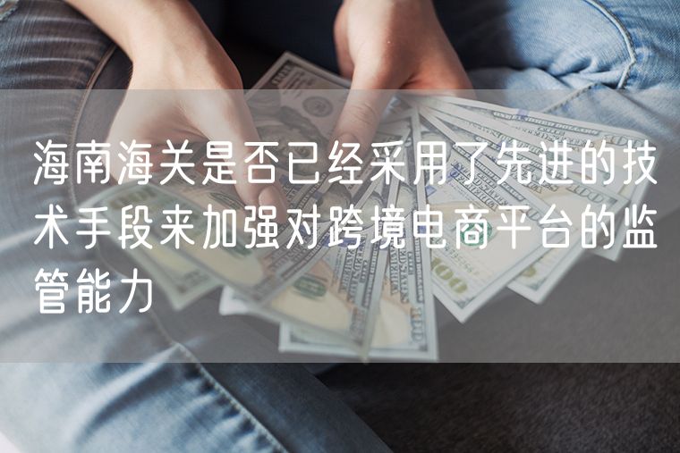 海南海关是否已经采用了先进的技术手段来加强对跨境电商平台的监管能力